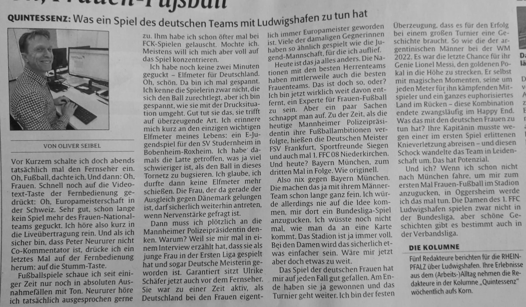 Bericht zum Frauenfußball