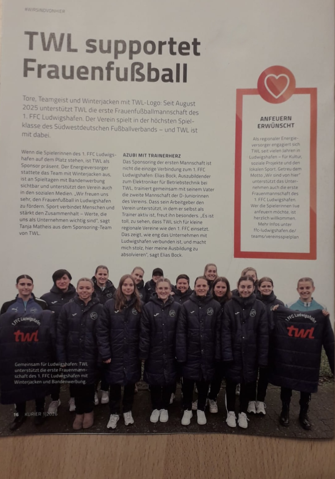TWL supportet Frauenfu&szlig;ball